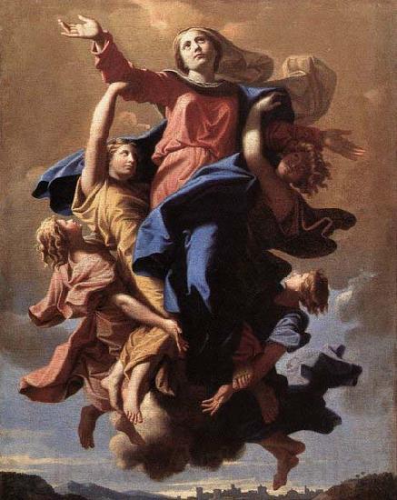 POUSSIN, Nicolas The Assumption of the Virgin Spain oil painting art